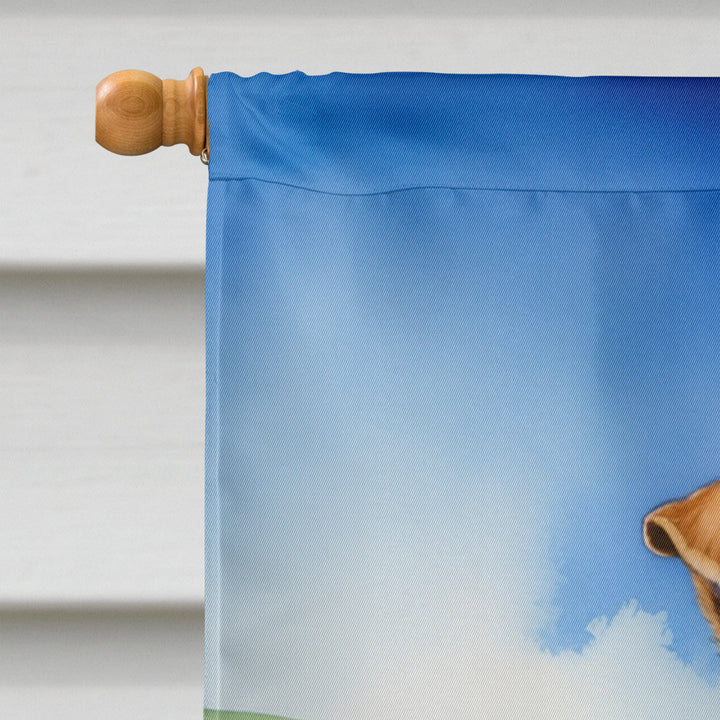 Fox Terrier Easter Egg Hunt House Flag Image 3