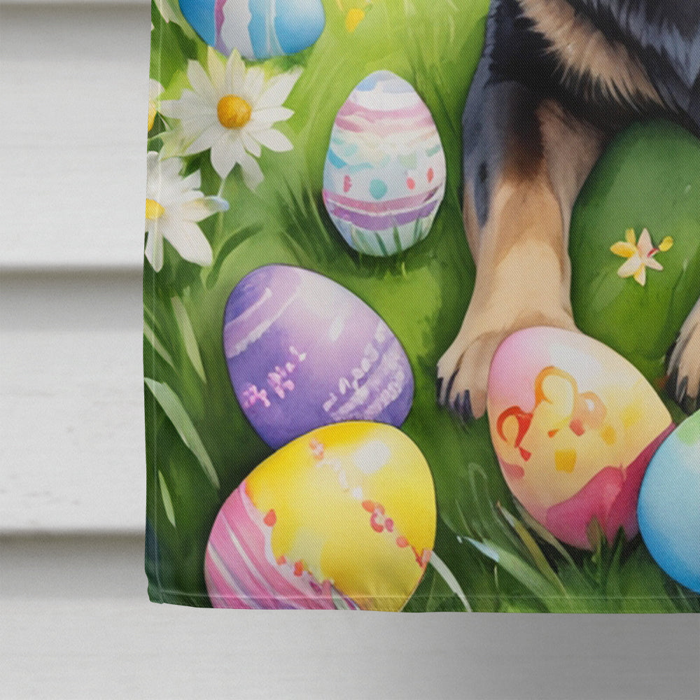 Black German Shepherd Easter Egg Hunt House Flag Image 4