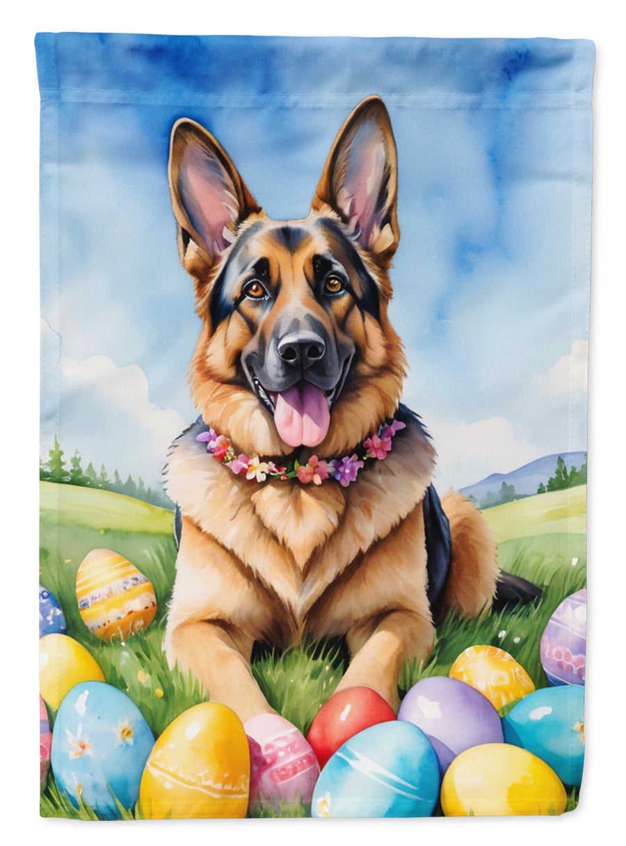 German Shepherd Easter Egg Hunt House Flag Image 1