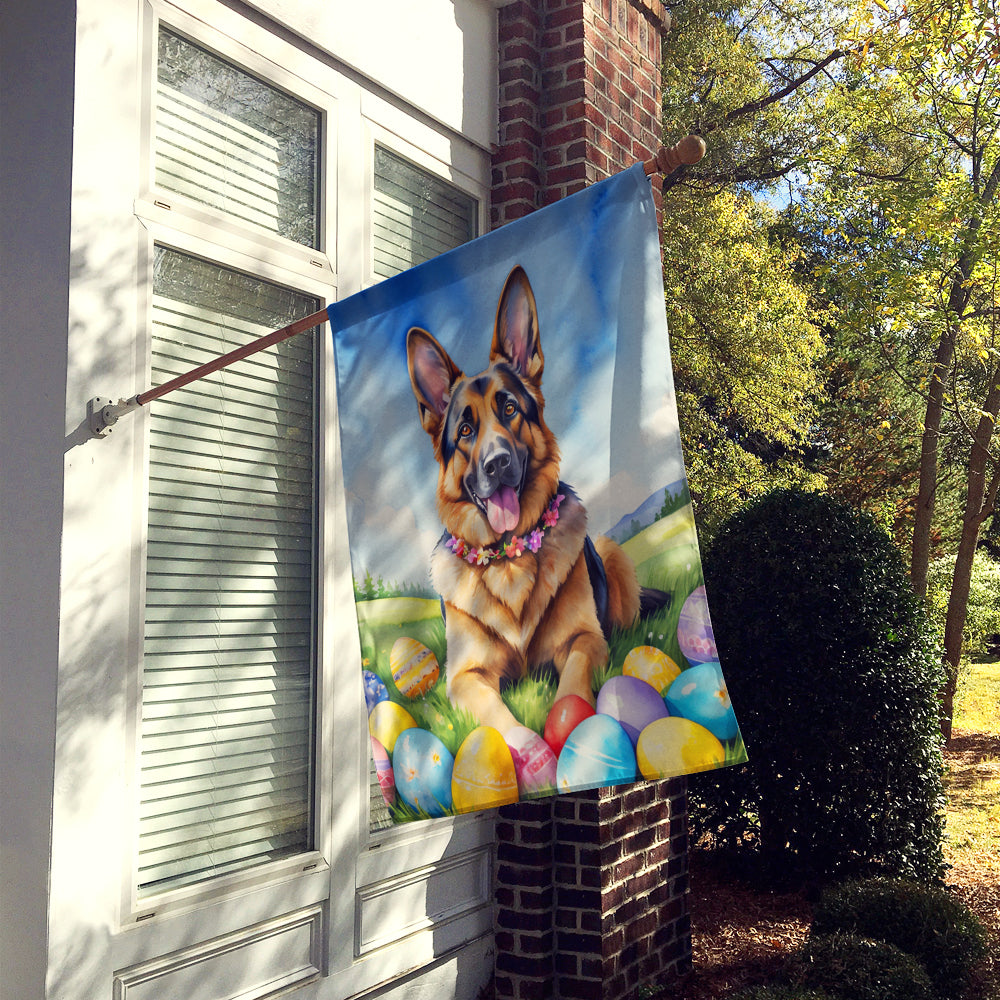 German Shepherd Easter Egg Hunt House Flag Image 2