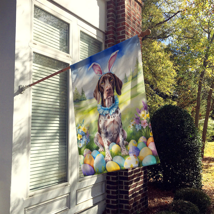 German Shorthaired Pointer Easter Egg Hunt House Flag Image 2