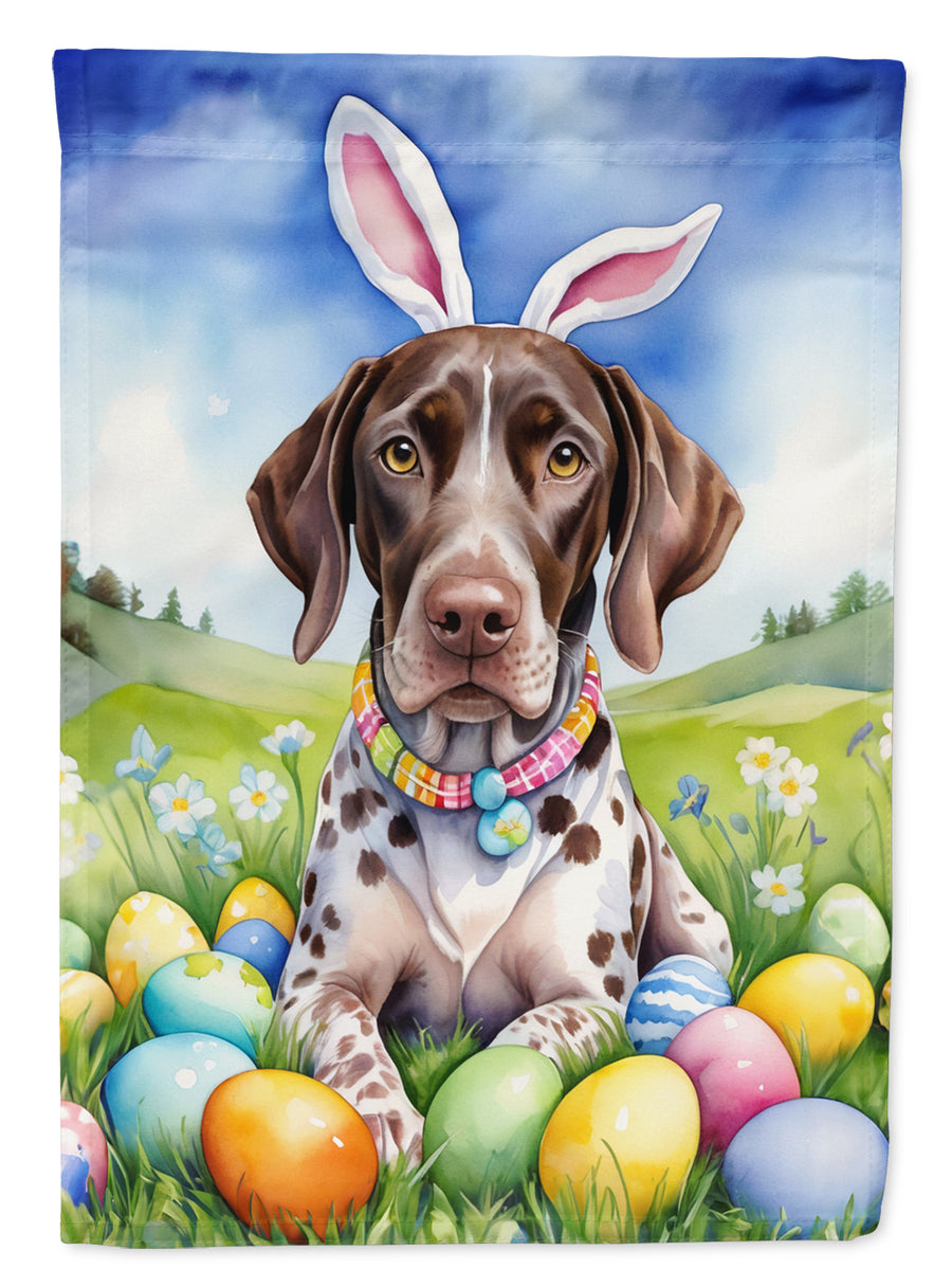 German Shorthaired Pointer Easter Egg Hunt House Flag Image 1