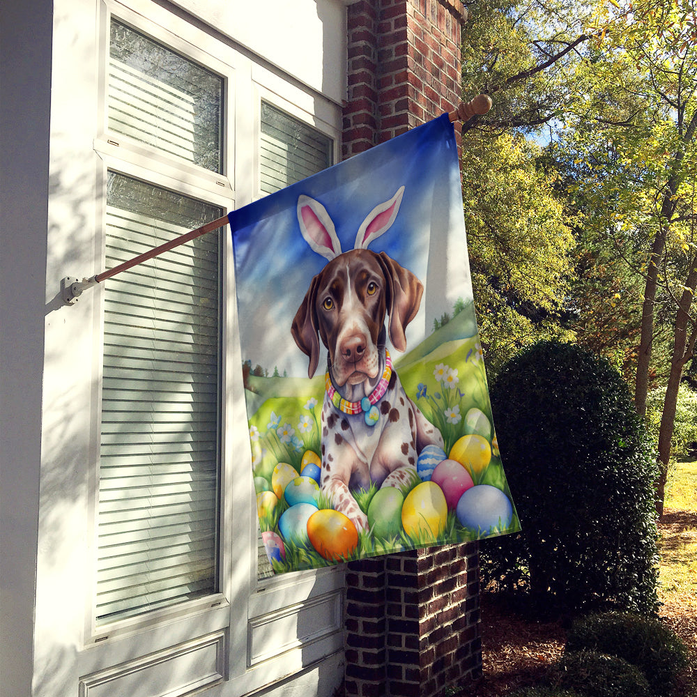 German Shorthaired Pointer Easter Egg Hunt House Flag Image 2