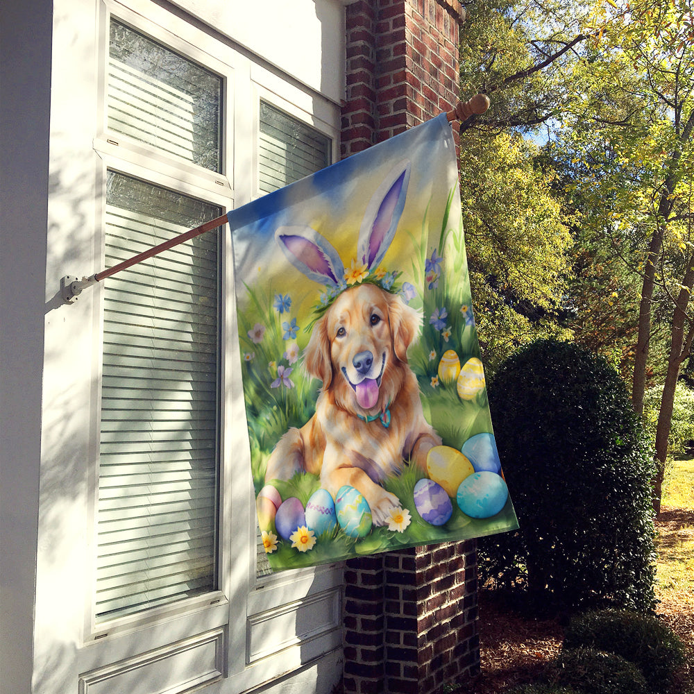 Golden Retriever Easter Egg Hunt House Flag Image 2