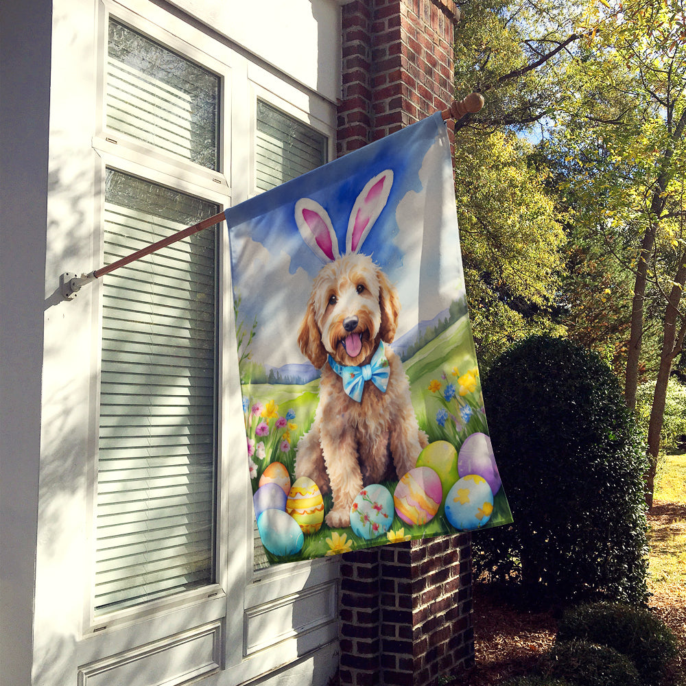 Goldendoodle Easter Egg Hunt House Flag Image 2