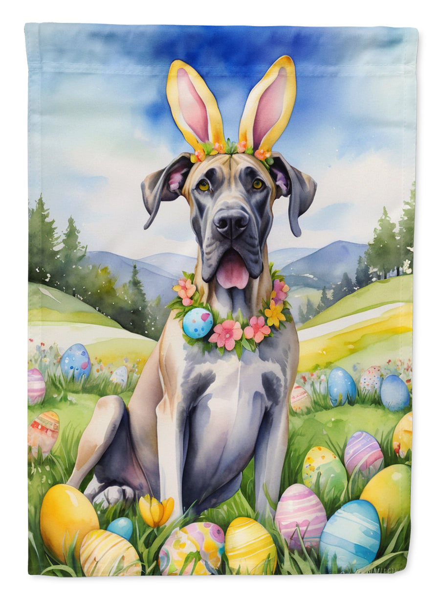 Great Dane Easter Egg Hunt House Flag Image 1