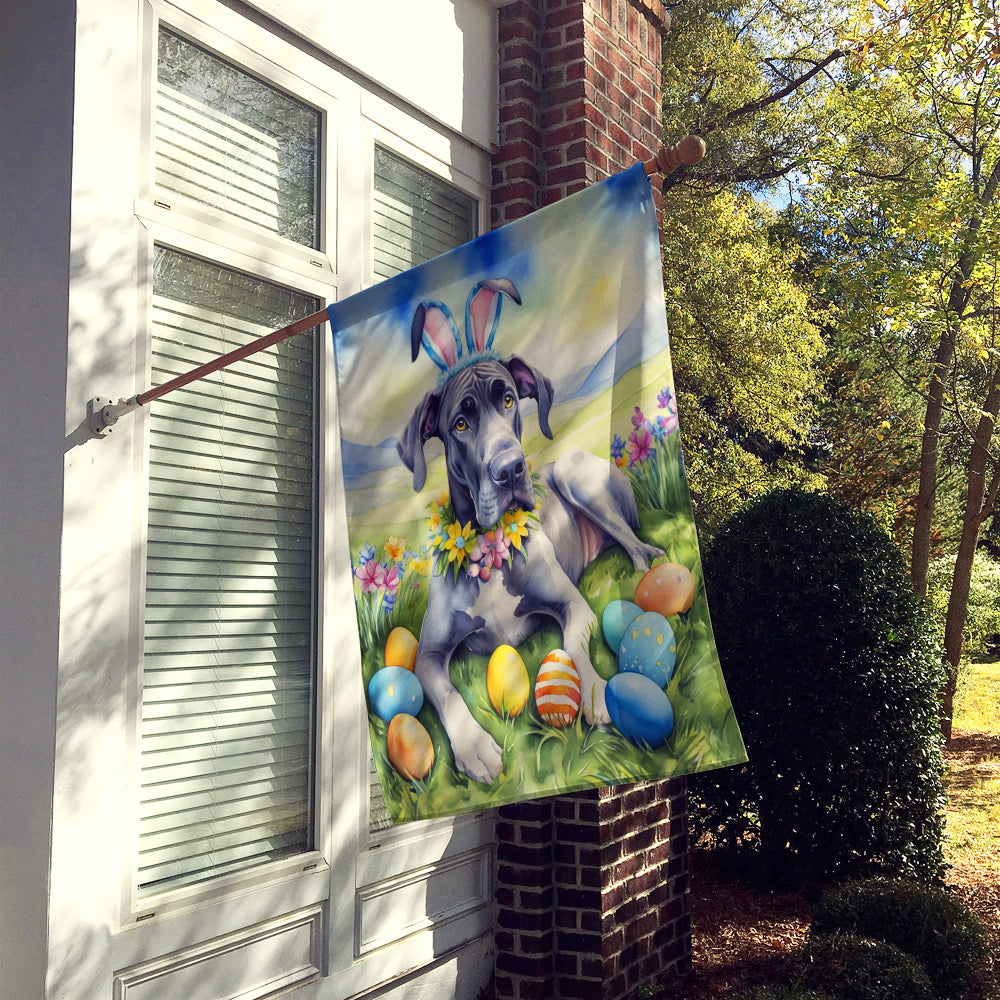 Great Dane Easter Egg Hunt House Flag Image 2