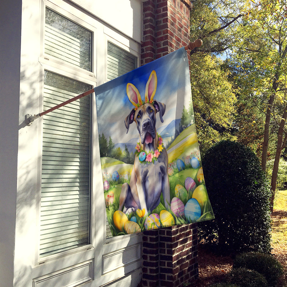 Great Dane Easter Egg Hunt House Flag Image 2