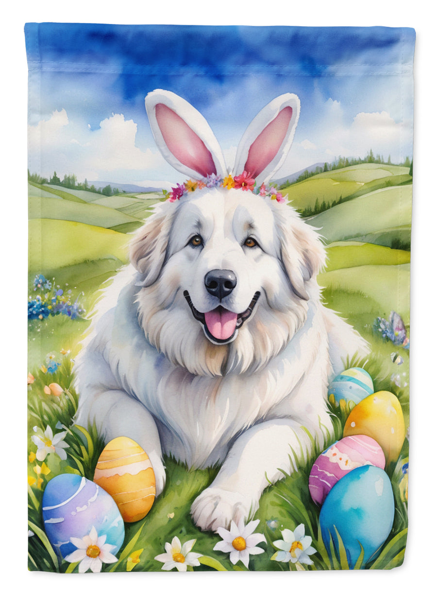 Great Pyrenees Easter Egg Hunt House Flag Image 1