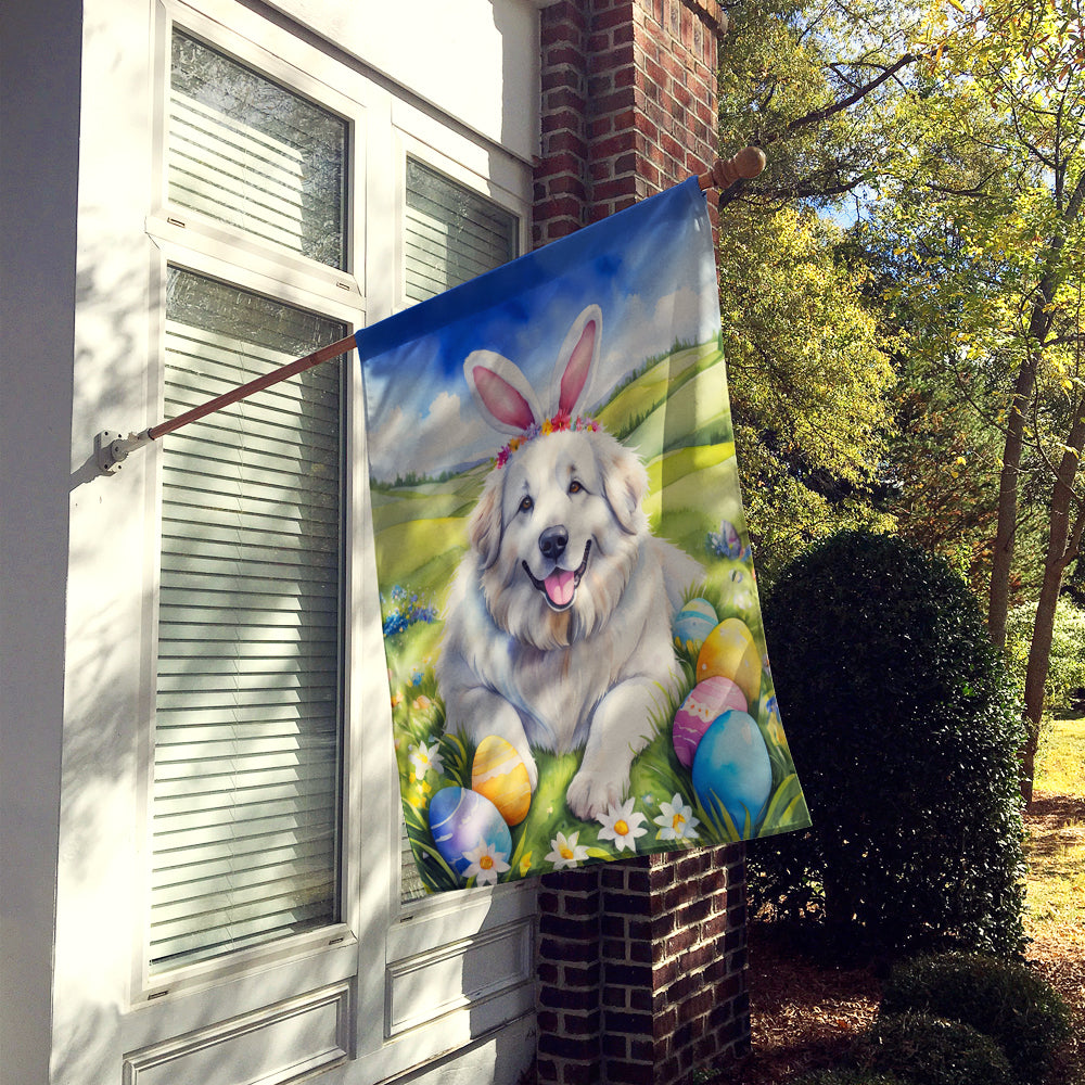 Great Pyrenees Easter Egg Hunt House Flag Image 2