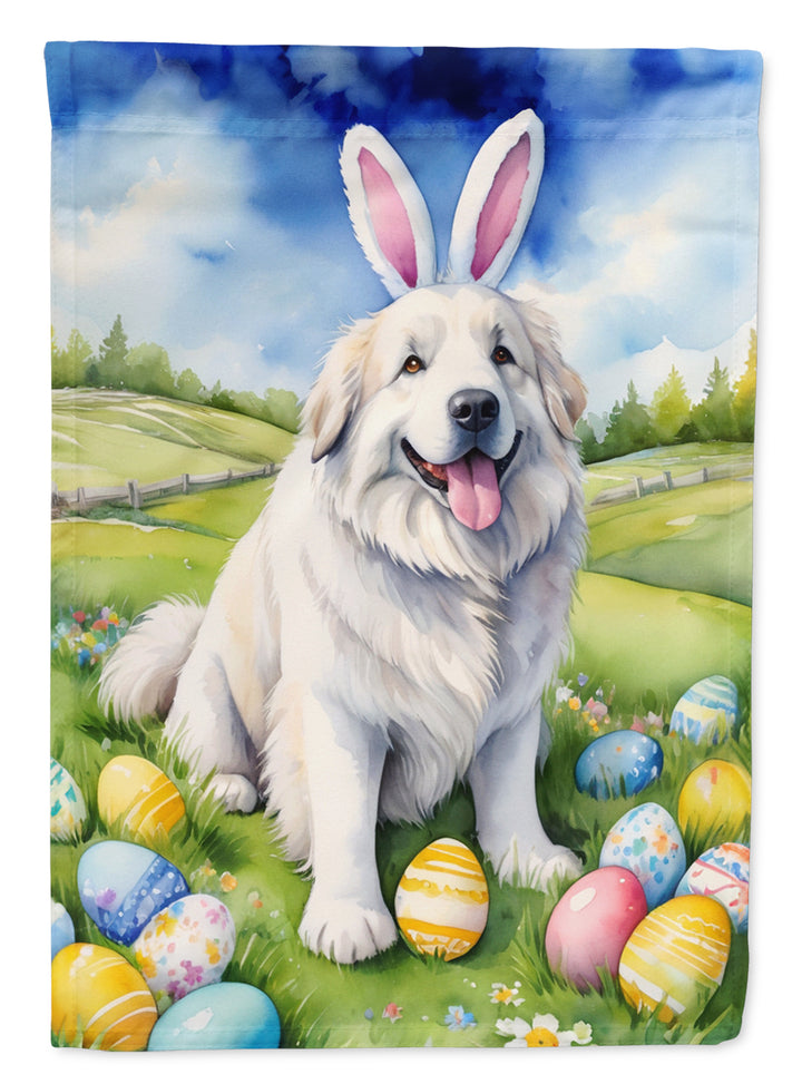 Great Pyrenees Easter Egg Hunt House Flag Image 1