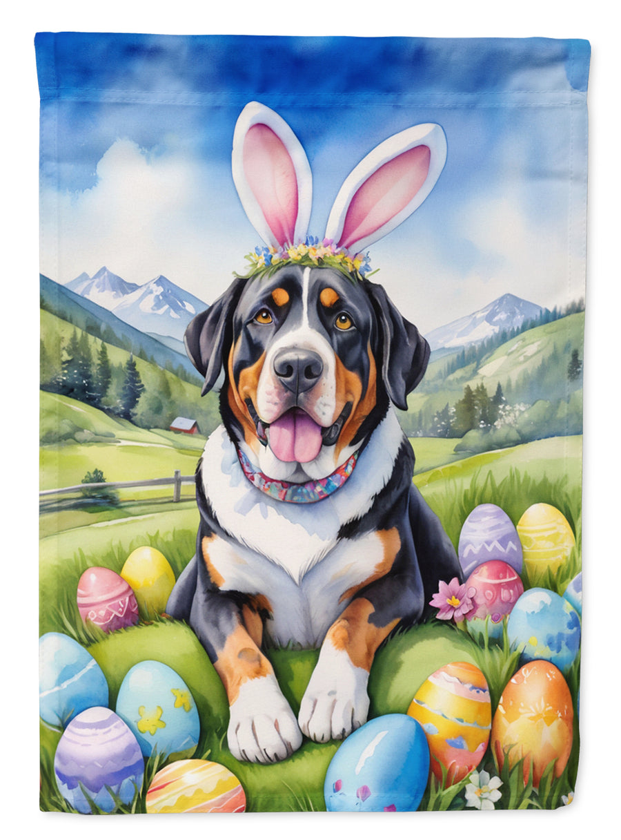 Greater Swiss Mountain Dog Easter Egg Hunt House Flag Image 1