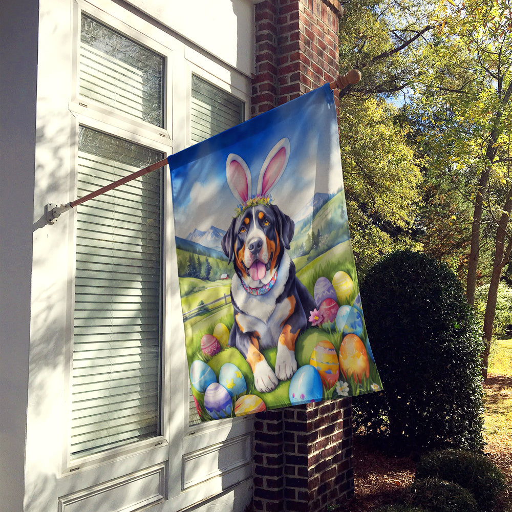 Greater Swiss Mountain Dog Easter Egg Hunt House Flag Image 2