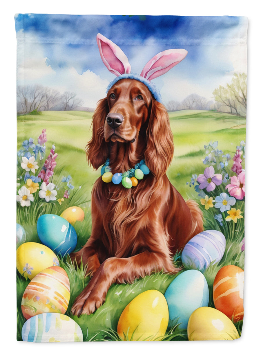 Irish Setter Easter Egg Hunt House Flag Image 1