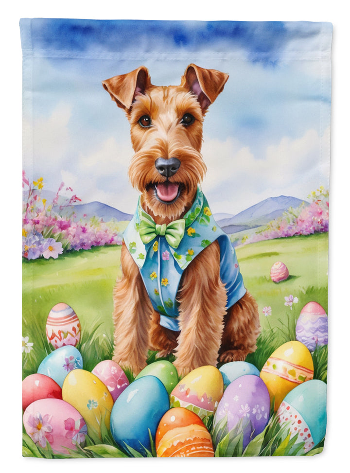 Irish Terrier Easter Egg Hunt House Flag Image 1