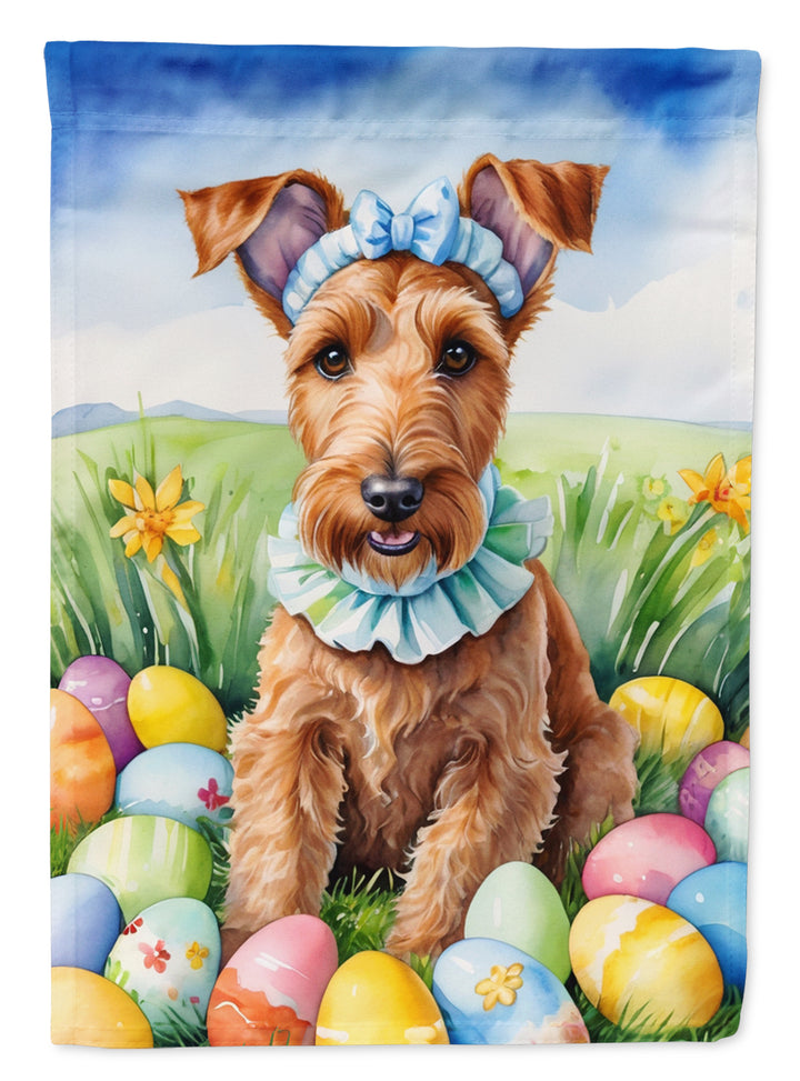 Irish Terrier Easter Egg Hunt House Flag Image 1