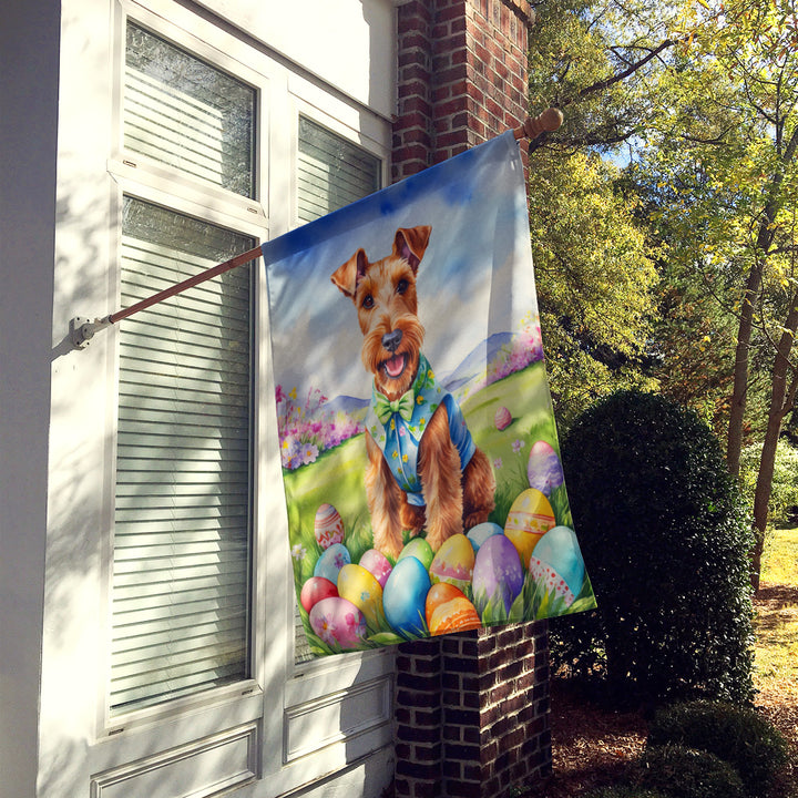 Irish Terrier Easter Egg Hunt House Flag Image 2