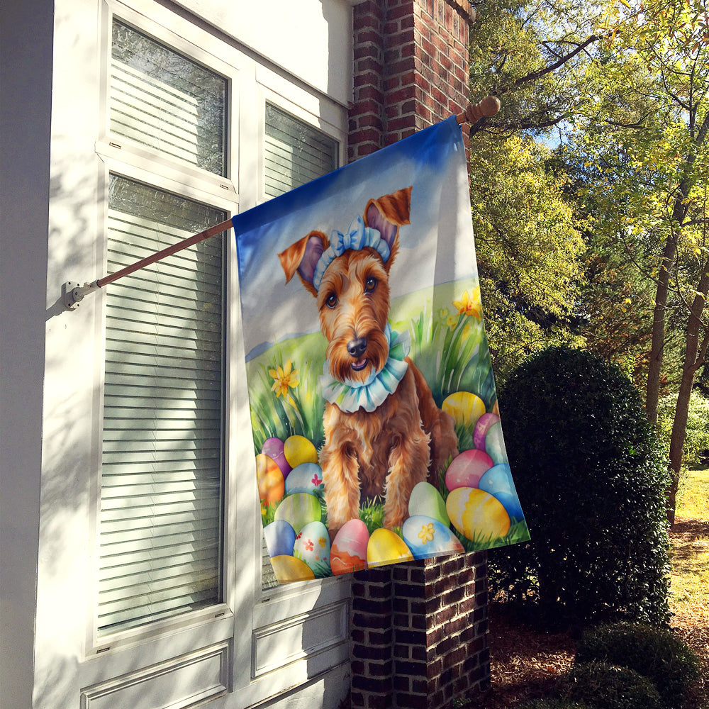 Irish Terrier Easter Egg Hunt House Flag Image 2