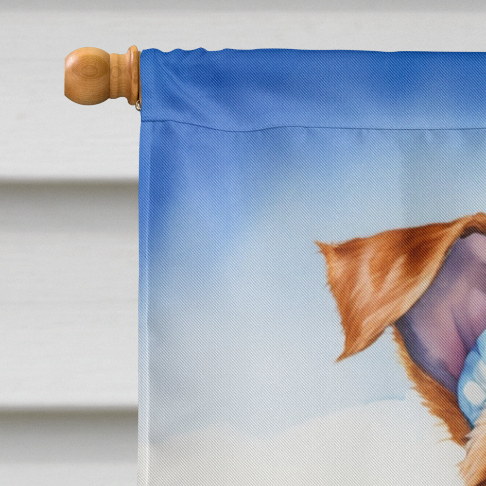 Irish Terrier Easter Egg Hunt House Flag Image 3