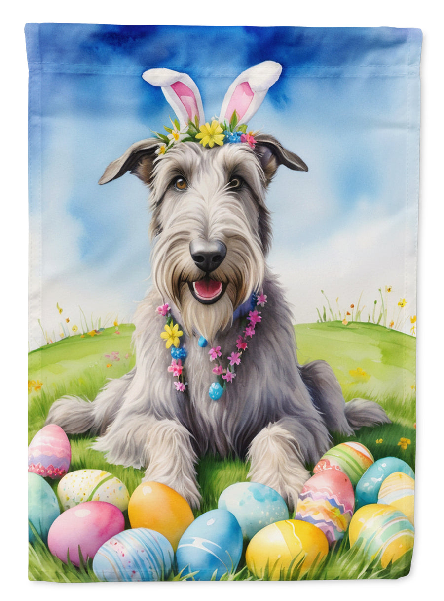 Irish Wolfhound Easter Egg Hunt House Flag Image 1