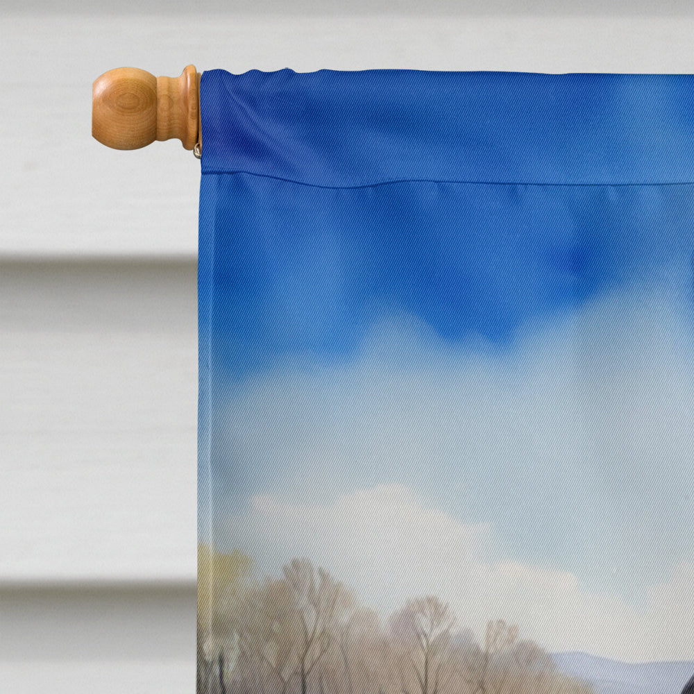 Black Labrador Retriever Easter Egg Hunt House Flag Image 3