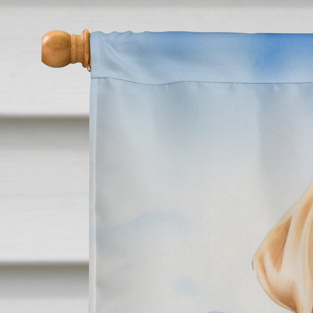 Yellow Labrador Retriever Easter Egg Hunt House Flag Image 3