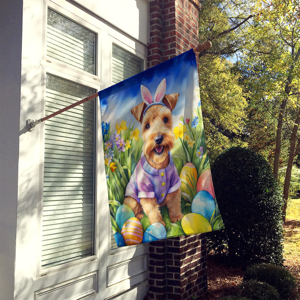 Lakeland Terrier Easter Egg Hunt House Flag Image 2