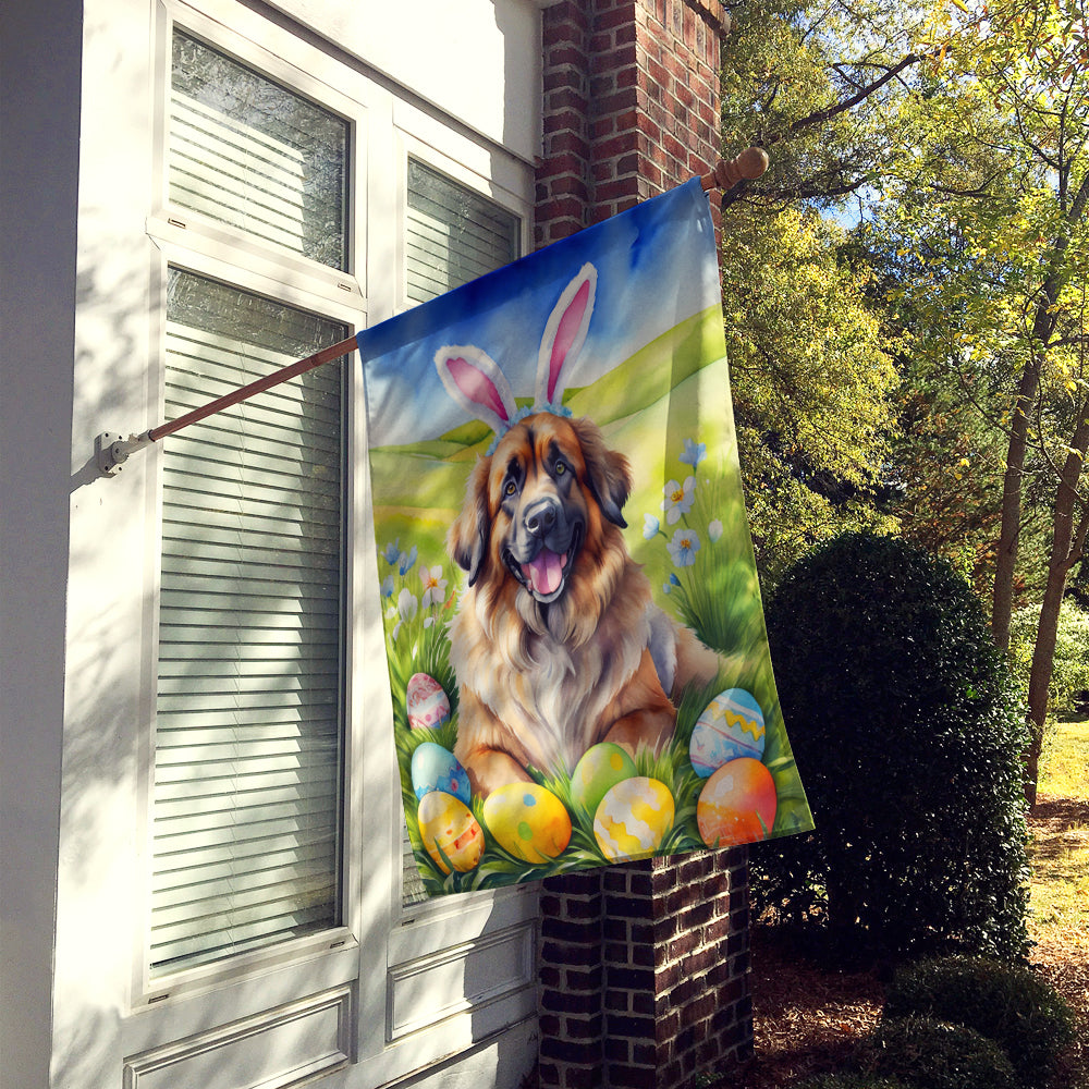 Leonberger Easter Egg Hunt House Flag Image 2