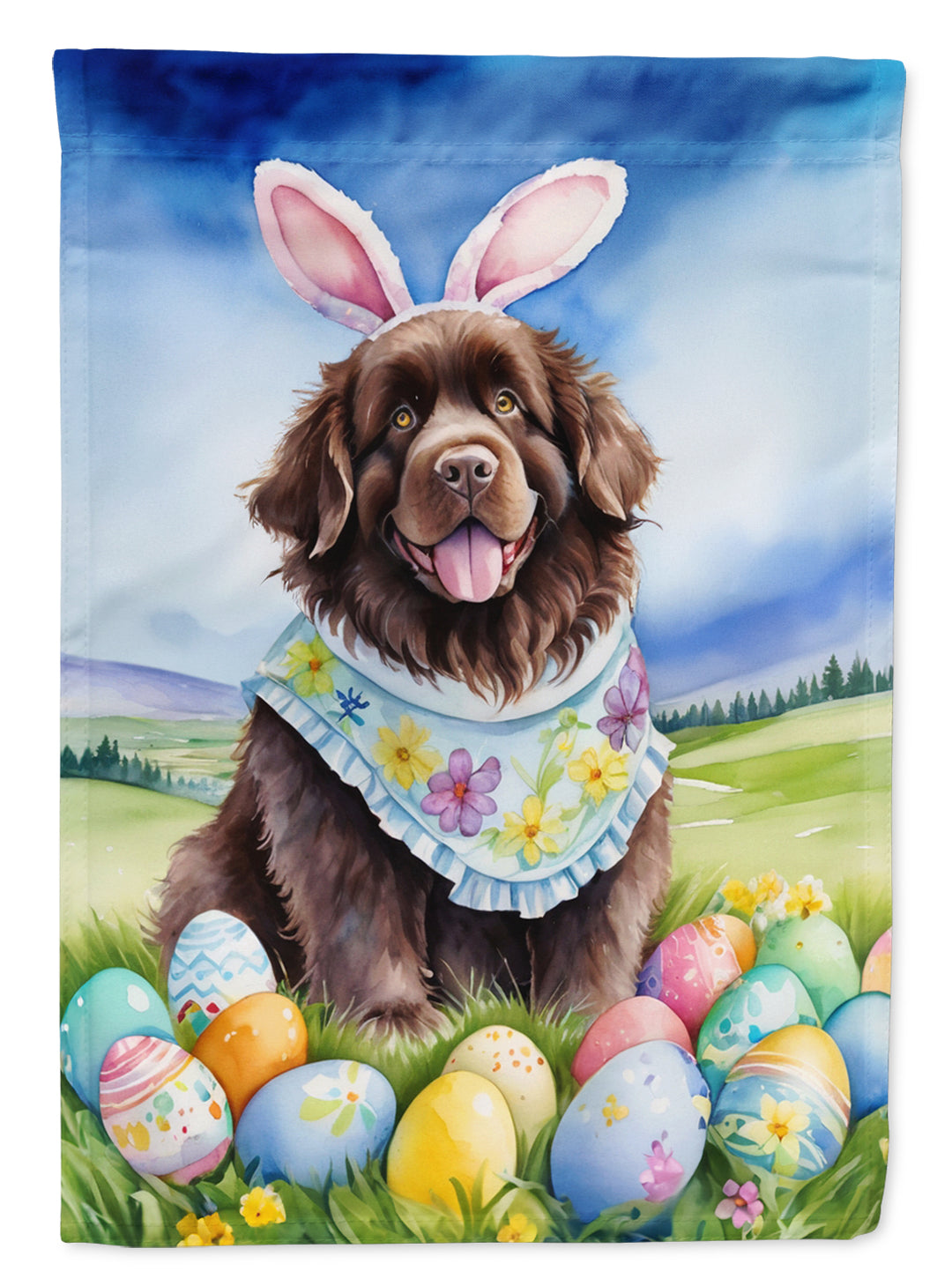 Newfoundland Easter Egg Hunt House Flag Image 1