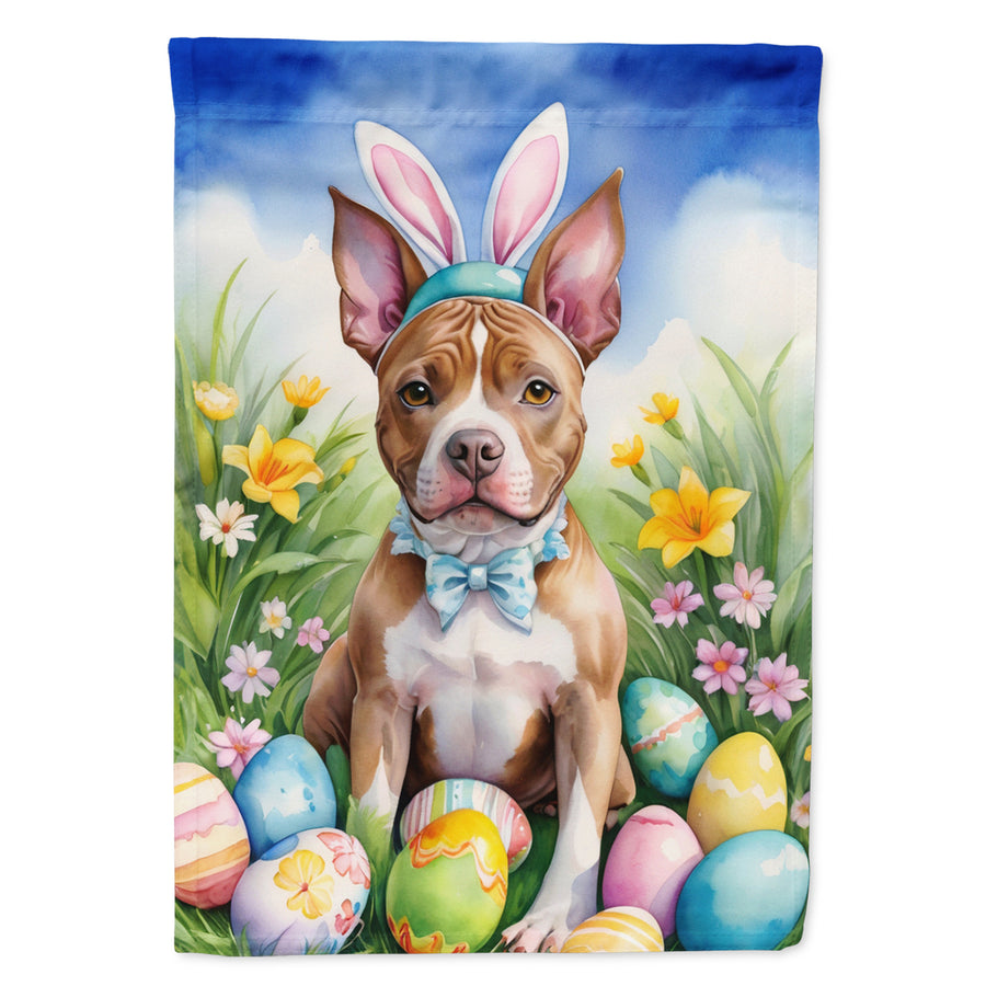 Pit Bull Terrier Easter Egg Hunt House Flag Image 1