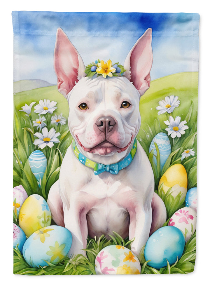 Pit Bull Terrier Easter Egg Hunt House Flag Image 1