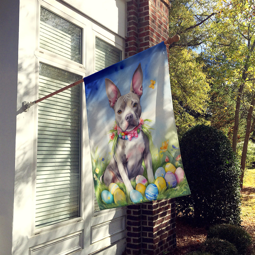 Pit Bull Terrier Easter Egg Hunt House Flag Image 2