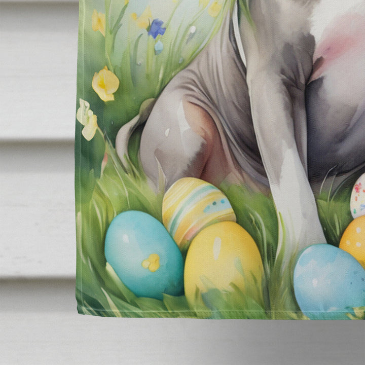 Pit Bull Terrier Easter Egg Hunt House Flag Image 4