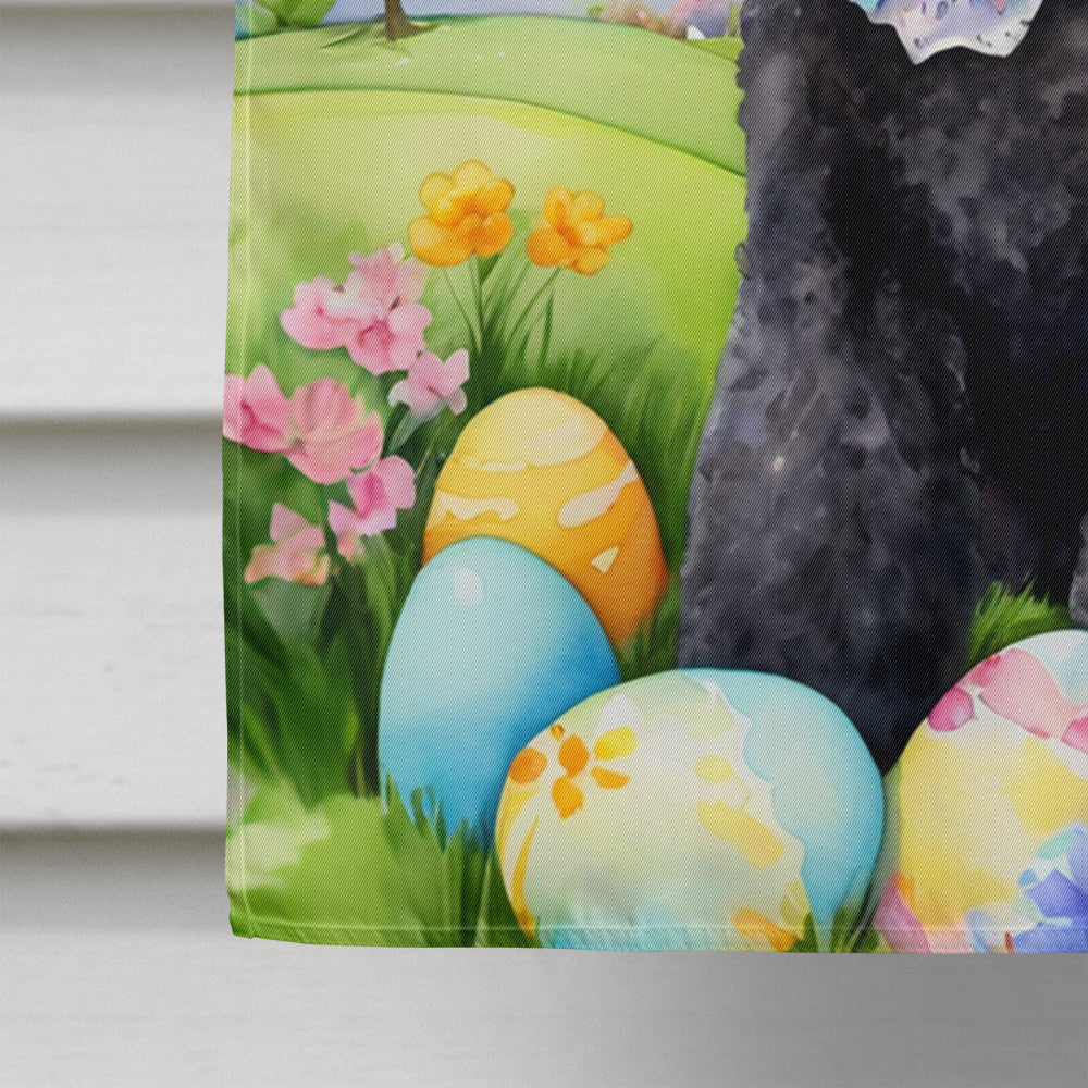 Black Poodle Easter Egg Hunt House Flag Image 4