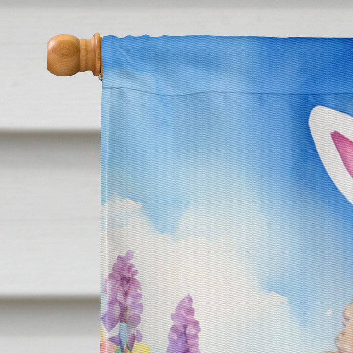 Chocolate Poodle Easter Egg Hunt House Flag Image 3