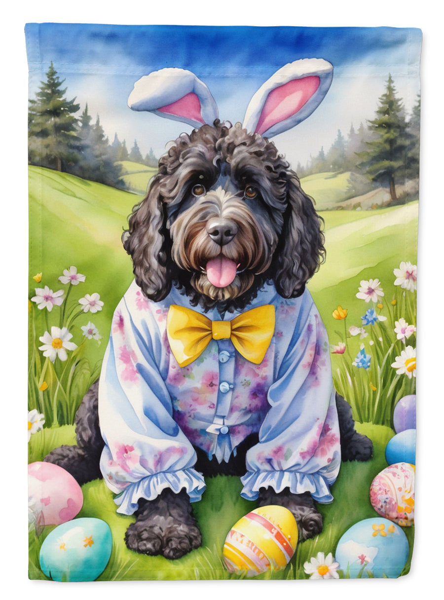 Portuguese Water Dog Easter Egg Hunt House Flag Image 1