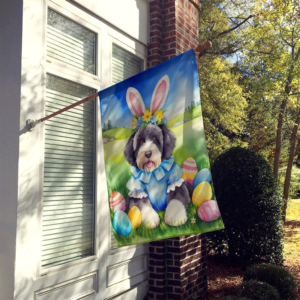 Portuguese Water Dog Easter Egg Hunt House Flag Image 2