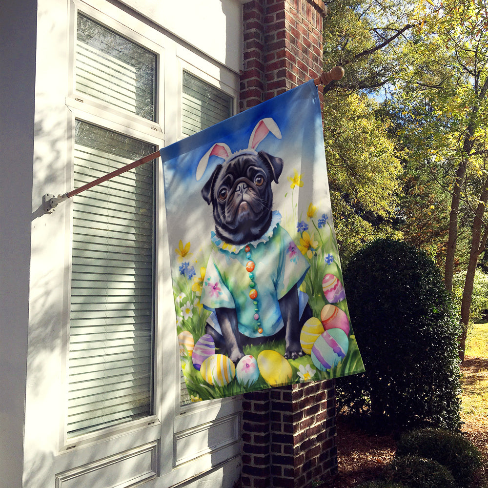 Pug Easter Egg Hunt House Flag Image 2