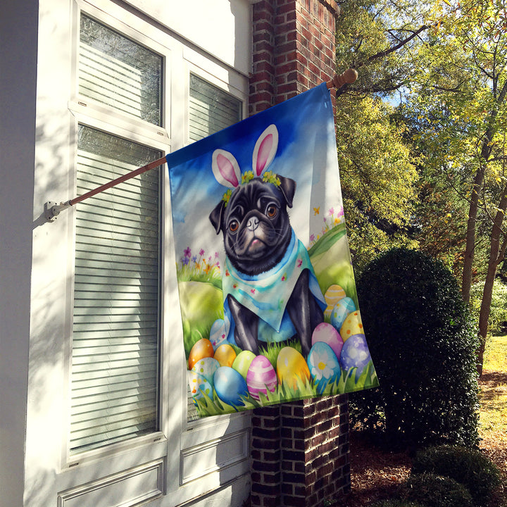 Pug Easter Egg Hunt House Flag Image 2