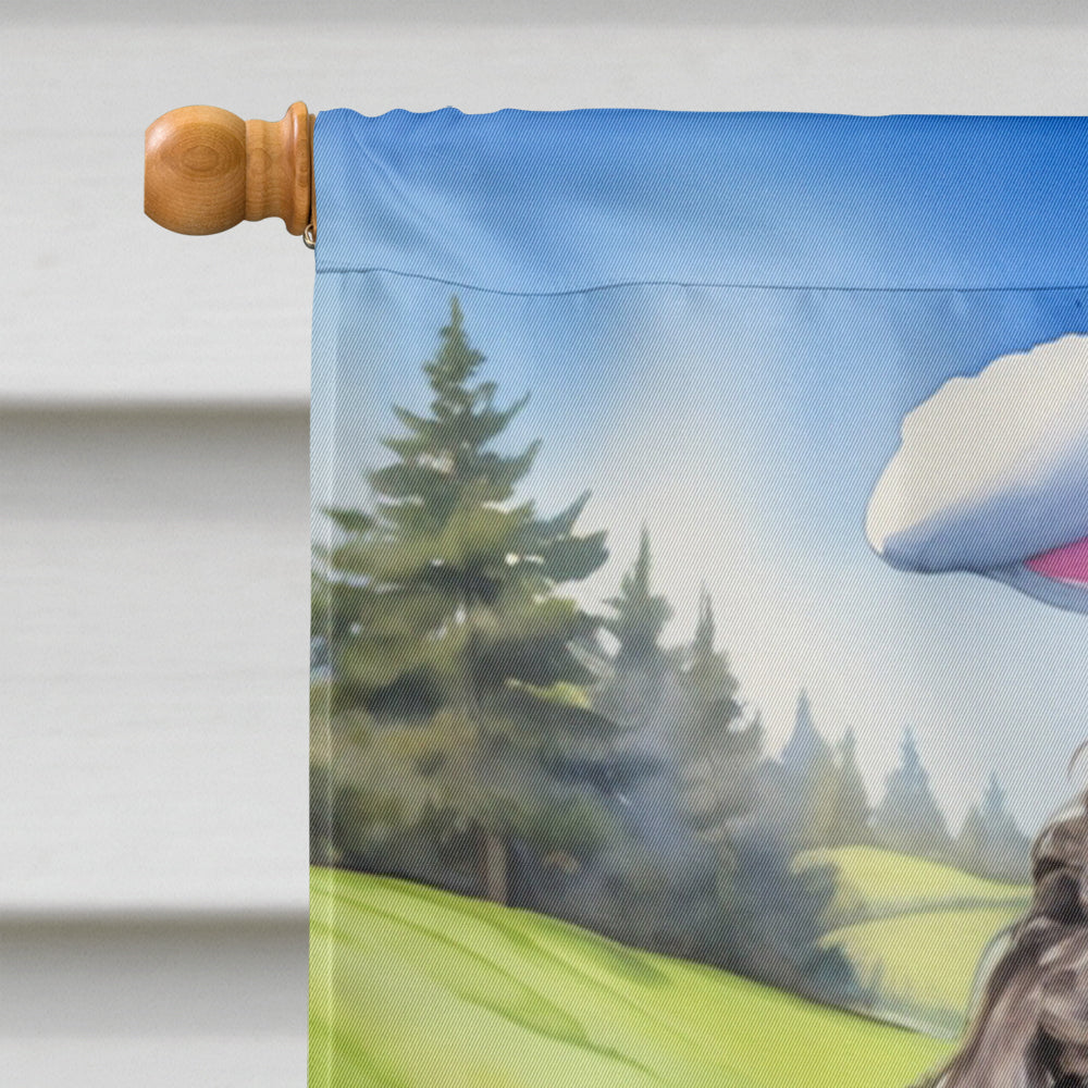 Portuguese Water Dog Easter Egg Hunt House Flag Image 3