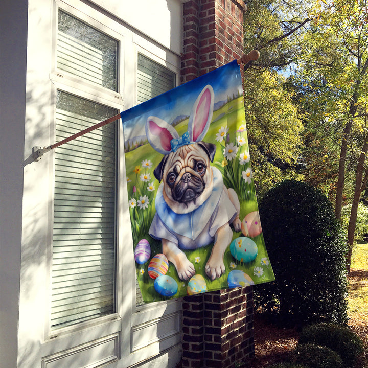 Pug Easter Egg Hunt House Flag Image 2