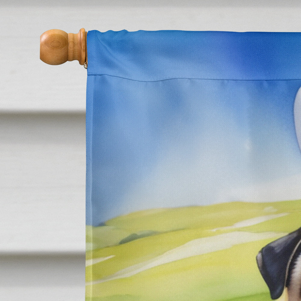 Pug Easter Egg Hunt House Flag Image 3