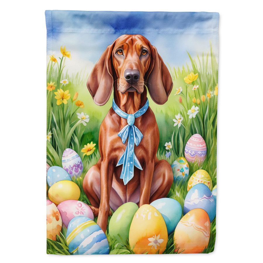 Redbone Coonhound Easter Egg Hunt House Flag Image 1