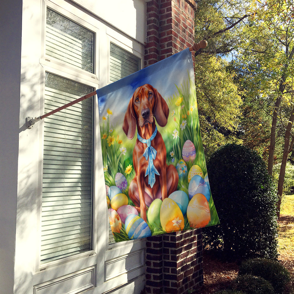 Redbone Coonhound Easter Egg Hunt House Flag Image 2