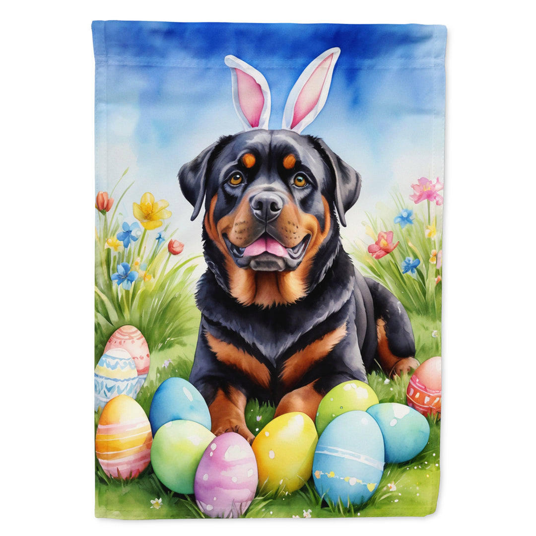 Rottweiler Easter Egg Hunt House Flag Image 1