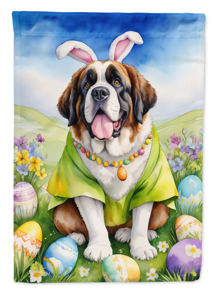 Saint Bernard Easter Egg Hunt House Flag Image 1