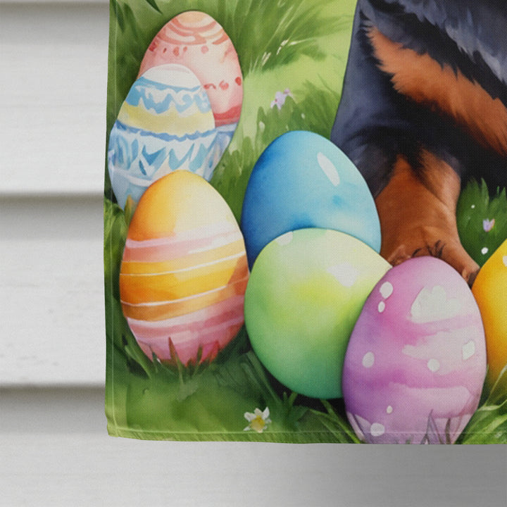 Rottweiler Easter Egg Hunt House Flag Image 4