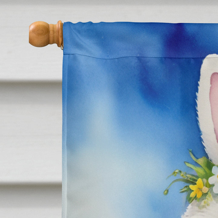 Samoyed Easter Egg Hunt House Flag Image 3