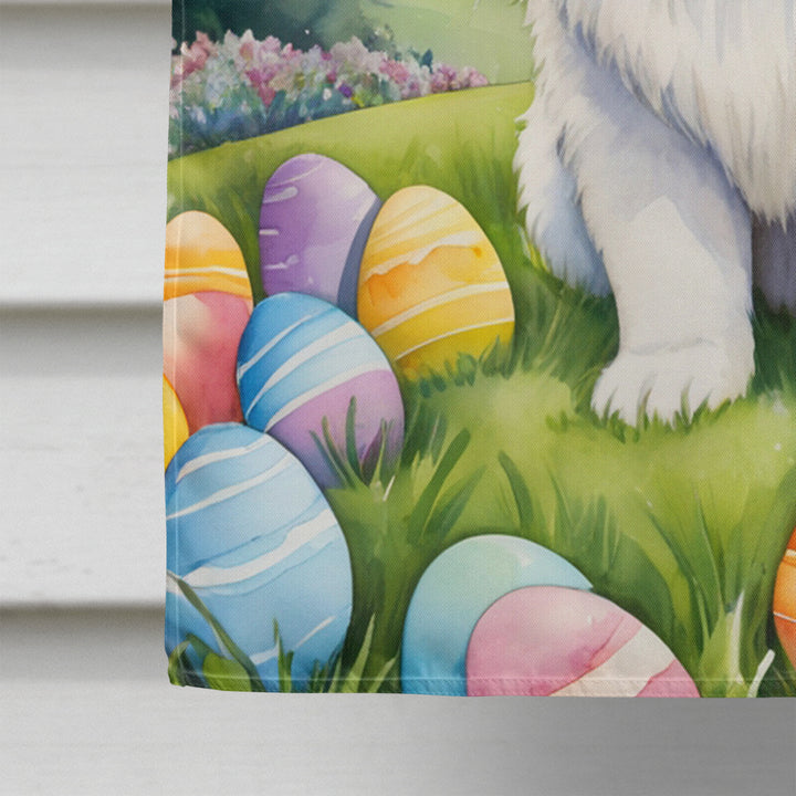 Samoyed Easter Egg Hunt House Flag Image 4