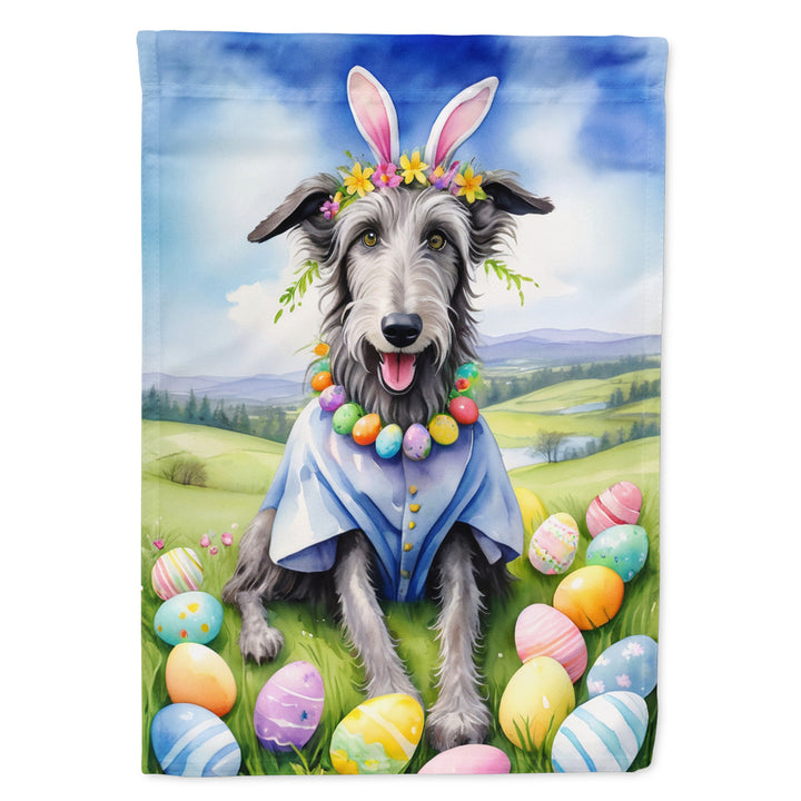 Scottish Deerhound Easter Egg Hunt House Flag Image 1